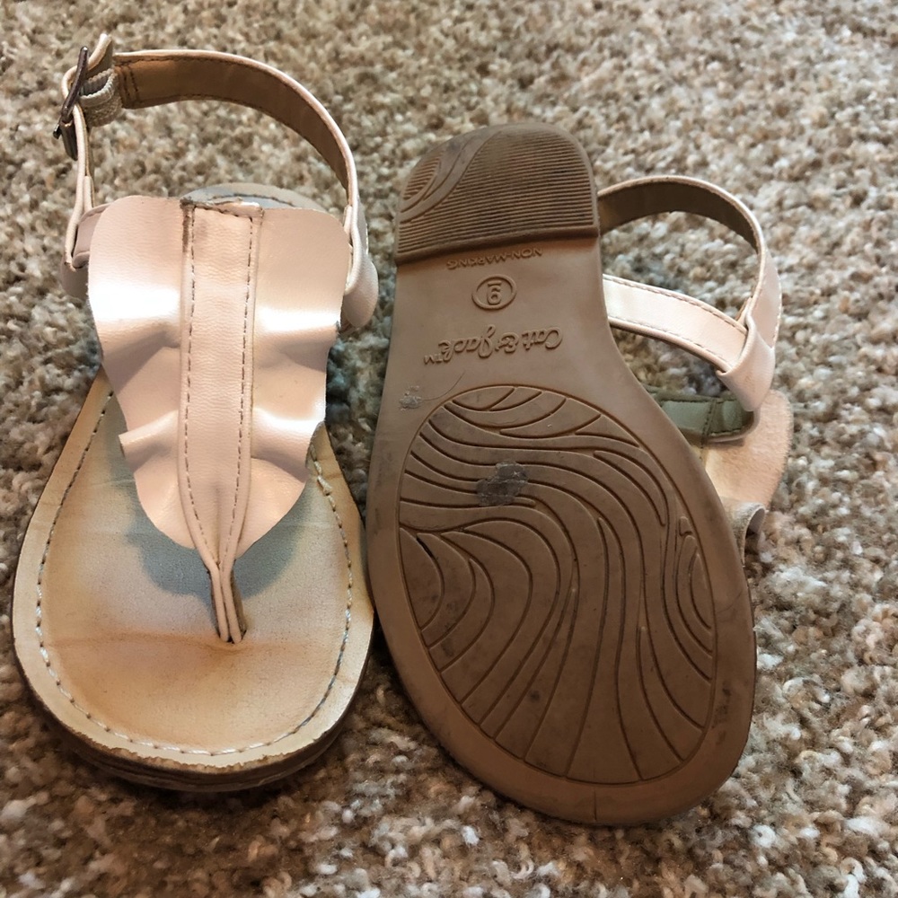 White toddler sandals